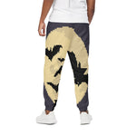 8-Bit Pixel Halloween Bat Print Cotton Pants