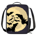 8-Bit Pixel Halloween Bat Print Crossbody Lunch Bag