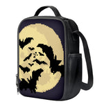 8-Bit Pixel Halloween Bat Print Crossbody Lunch Bag