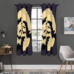 8-Bit Pixel Halloween Bat Print Curtain