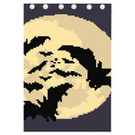 8-Bit Pixel Halloween Bat Print Curtain