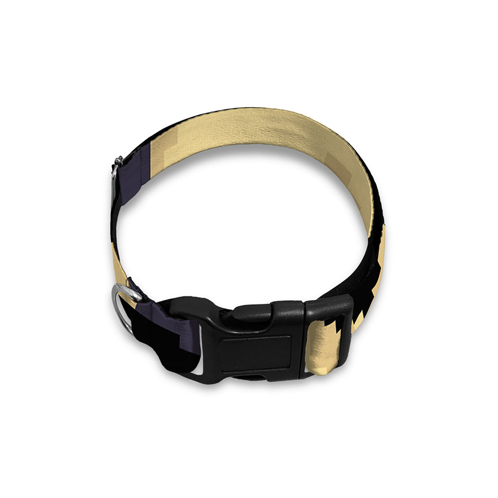 8-Bit Pixel Halloween Bat Print Dog Collar
