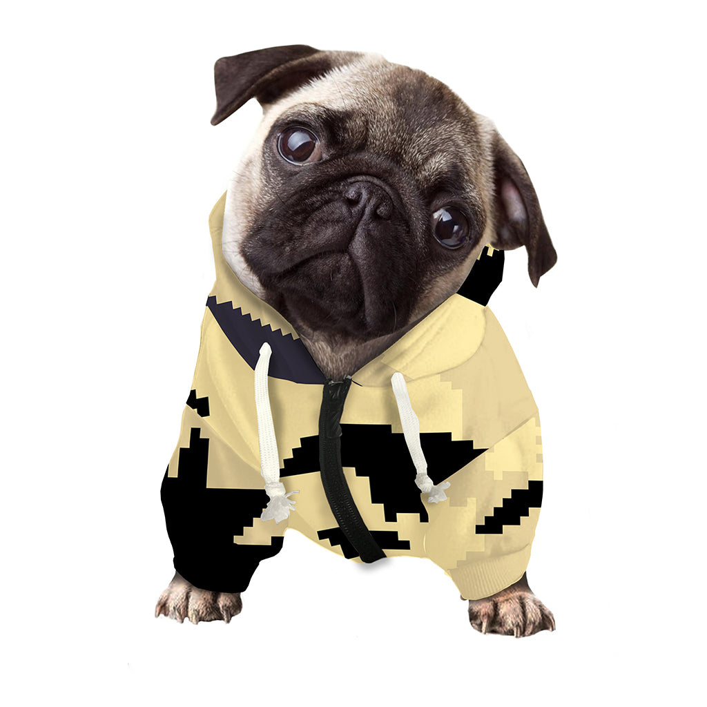 8-Bit Pixel Halloween Bat Print Dog Zip Up Hoodie