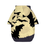8-Bit Pixel Halloween Bat Print Dog Zip Up Hoodie