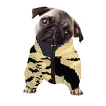 8-Bit Pixel Halloween Bat Print Dog Zip Up Jacket