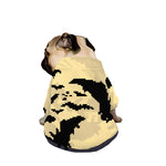 8-Bit Pixel Halloween Bat Print Dog Zip Up Jacket