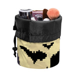 8-Bit Pixel Halloween Bat Print Drawstring Makeup Bag