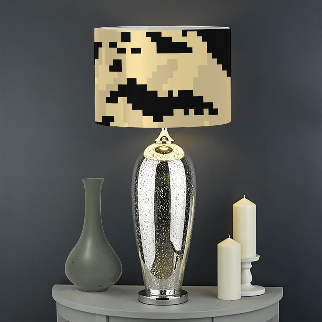 8-Bit Pixel Halloween Bat Print Drum Lamp Shade