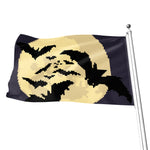 8-Bit Pixel Halloween Bat Print Flag
