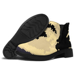 8-Bit Pixel Halloween Bat Print Flat Ankle Boots