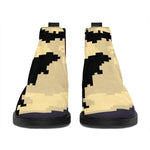 8-Bit Pixel Halloween Bat Print Flat Ankle Boots