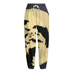 8-Bit Pixel Halloween Bat Print Fleece Lined Knit Pants