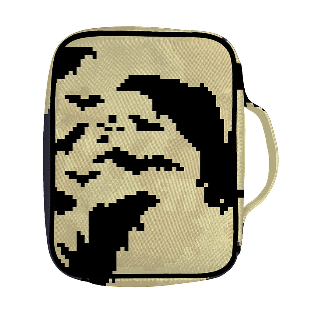 8-Bit Pixel Halloween Bat Print Front Pocket Bible Bag