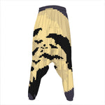 8-Bit Pixel Halloween Bat Print Hammer Pants