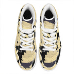 8-Bit Pixel Halloween Bat Print High Top Leather Sneakers