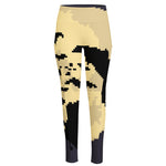 8-Bit Pixel Halloween Bat Print High-Waisted Pocket Leggings