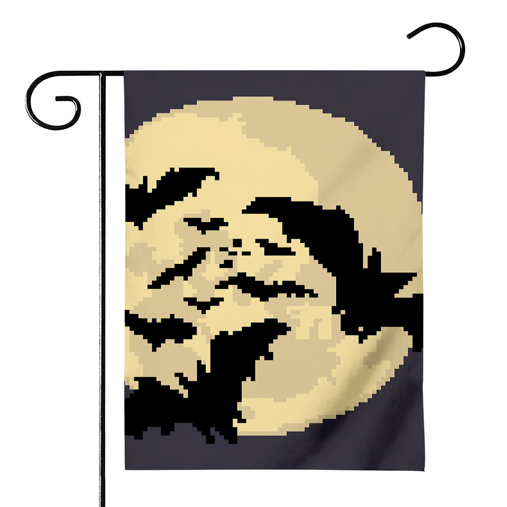 8-Bit Pixel Halloween Bat Print House Flag