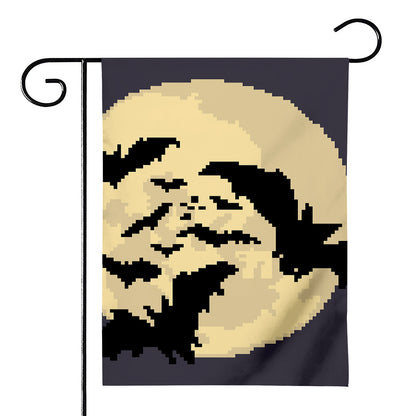8-Bit Pixel Halloween Bat Print House Flag