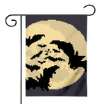 8-Bit Pixel Halloween Bat Print House Flag