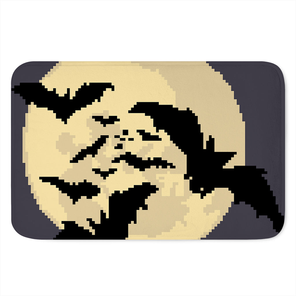 8-Bit Pixel Halloween Bat Print Indoor Door Mat