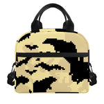 8-Bit Pixel Halloween Bat Print Insulated Lunch Bag