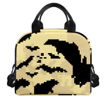 8-Bit Pixel Halloween Bat Print Insulated Lunch Bag