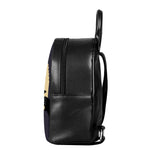 8-Bit Pixel Halloween Bat Print Leather Backpack