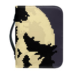 8-Bit Pixel Halloween Bat Print Leather Bible Cover