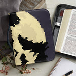 8-Bit Pixel Halloween Bat Print Leather Bible Cover