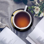 8-Bit Pixel Halloween Bat Print Leather Coaster Set