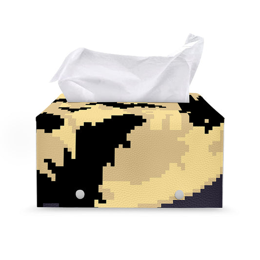 8-Bit Pixel Halloween Bat Print Leather Tissue Box Cover