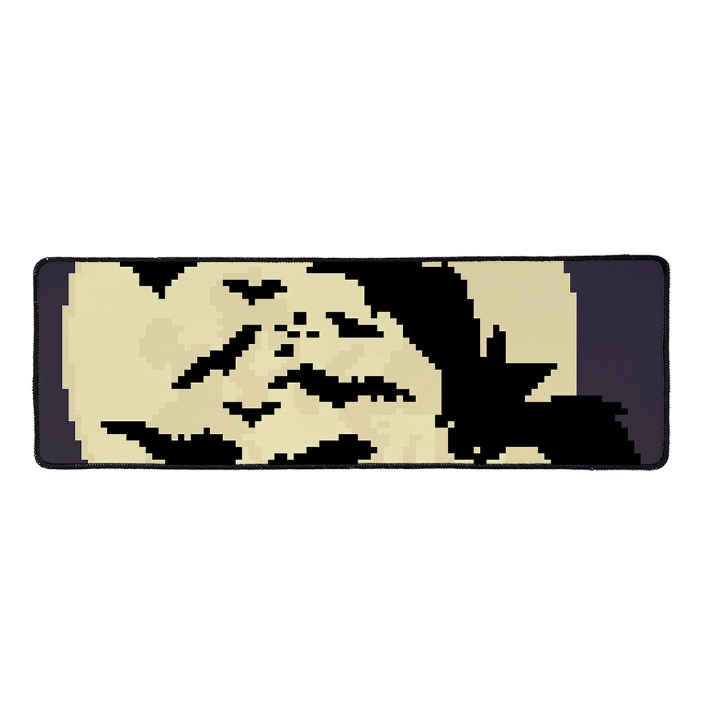 8-Bit Pixel Halloween Bat Print Long Kitchen Mat