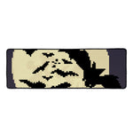 8-Bit Pixel Halloween Bat Print Long Kitchen Mat