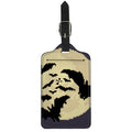 8-Bit Pixel Halloween Bat Print Luggage Tag