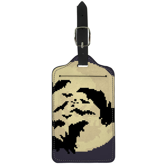 8-Bit Pixel Halloween Bat Print Luggage Tag