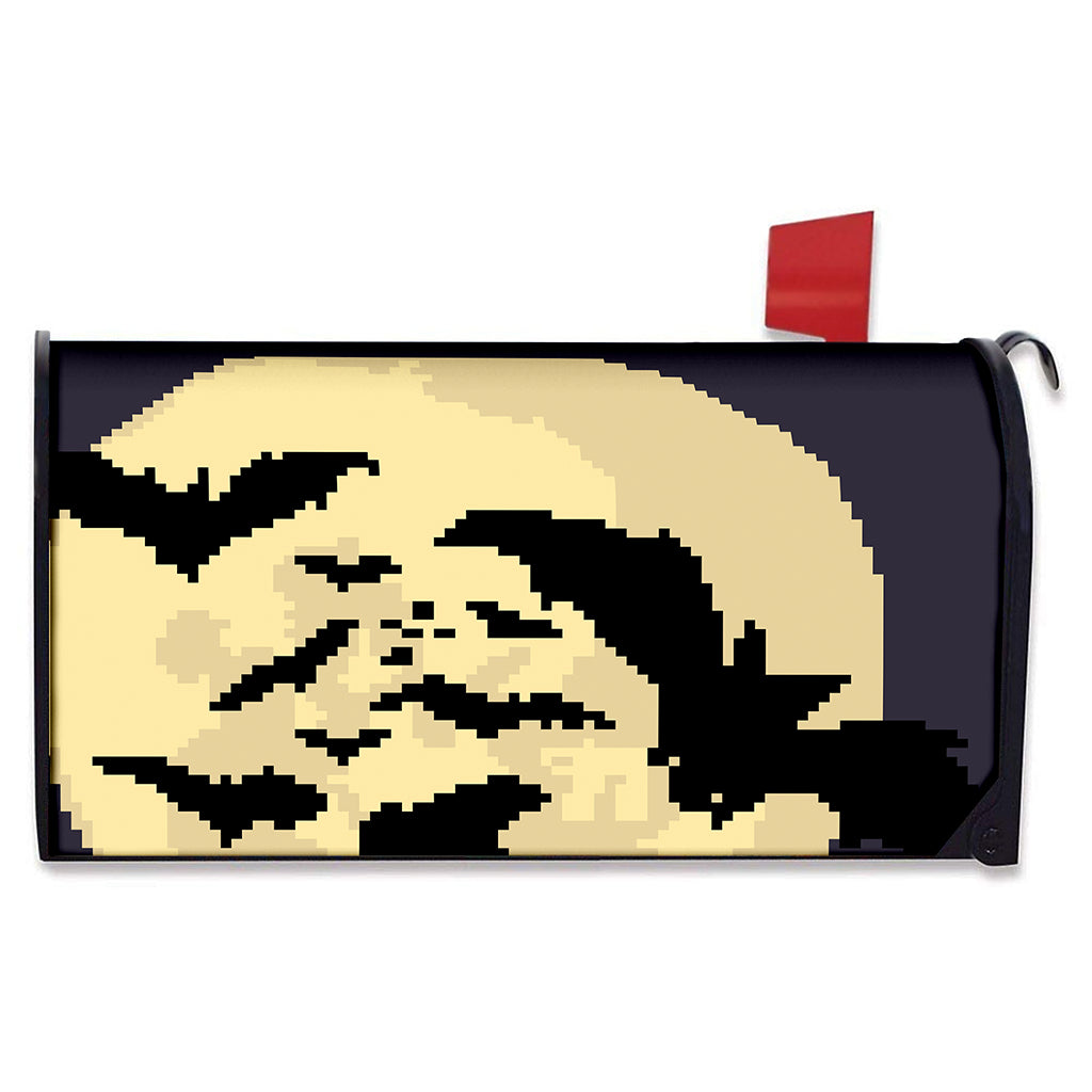 8-Bit Pixel Halloween Bat Print Mailbox Cover