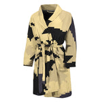 8-Bit Pixel Halloween Bat Print Men's Bathrobe