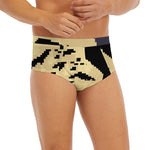 8-Bit Pixel Halloween Bat Print Men's Briefs
