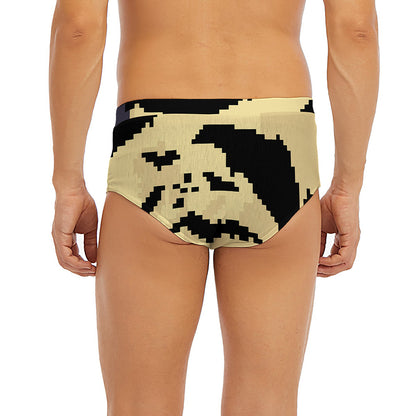 8-Bit Pixel Halloween Bat Print Men's Briefs