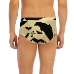 8-Bit Pixel Halloween Bat Print Men's Briefs