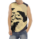 8-Bit Pixel Halloween Bat Print Men's Fitness Tank Top