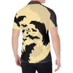 8-Bit Pixel Halloween Bat Print Men's Shirt