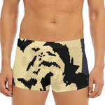 8-Bit Pixel Halloween Bat Print Men's Short Boxer Briefs