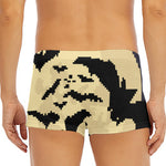 8-Bit Pixel Halloween Bat Print Men's Short Boxer Briefs