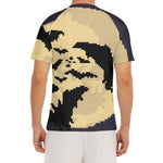 8-Bit Pixel Halloween Bat Print Men's Short Sleeve Rash Guard