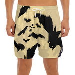 8-Bit Pixel Halloween Bat Print Men's Split Running Shorts