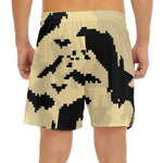 8-Bit Pixel Halloween Bat Print Men's Split Running Shorts