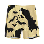 8-Bit Pixel Halloween Bat Print Men's Sports Shorts