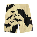 8-Bit Pixel Halloween Bat Print Men's Sports Shorts