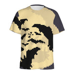 8-Bit Pixel Halloween Bat Print Men's Sports T-Shirt